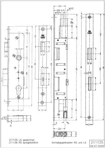 PANIKBESCHLG.2FLG.LS Schüco 211135