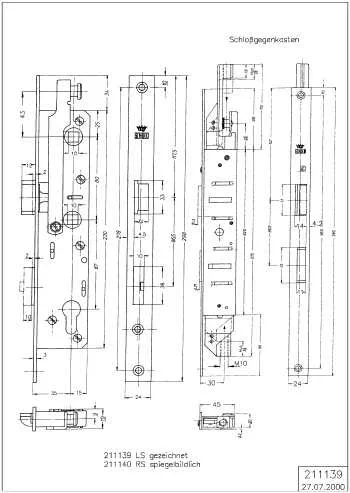 PANIKBESCHLG.2FLG.LS Schüco 211139