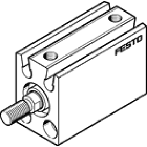 Короткоходовой цилиндр Festo ADVC-20-10-A-P-A