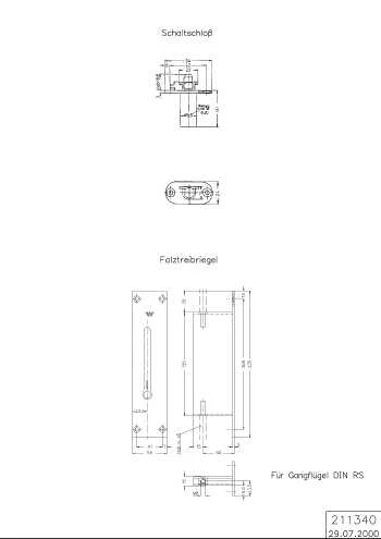 VERRIEGELUNG RS Schüco 211340