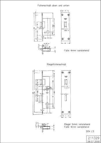 DREIFALLENSCHLOSS LS Schüco 211329