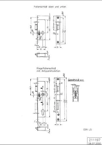 DREIFALLENSCHLOSS LS Schüco 211197