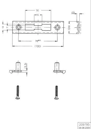 SCHLIESSPLATTE Schüco 209795