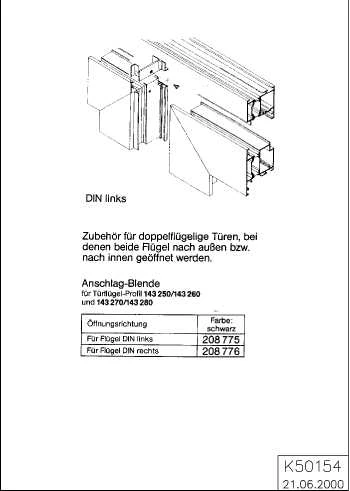 ANSCHLAGBLENDE LS 9005 Schüco 208775