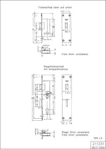 DREIFALLENSCHLOSS LS Schüco 211331