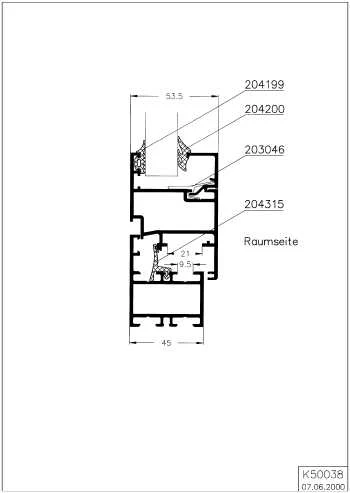 Держатель штапика Schüco 203046