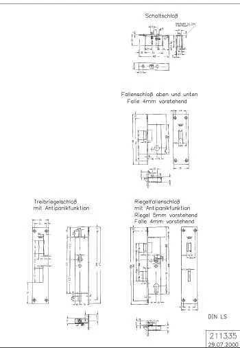 DREIFALLENSCHLOSS LS Schüco 211335