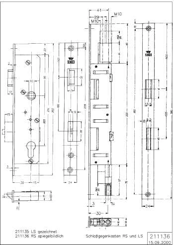 PANIKBESCHLG.2FLG.RS Schüco 211136