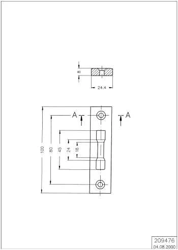 SCHLIESSPLATTE EV1 Schüco 209476