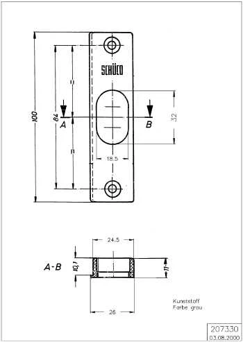 SCHLIESSPLATTE Schüco 207330