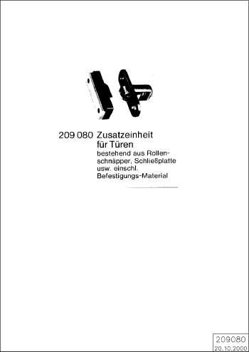 ZUSATZEINH.F.TUEREN Schüco 209080